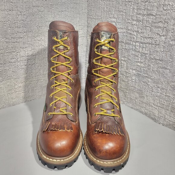 Georgia G7313 Men's Size 10M Brown Leather Steel Toe Waterproof Logger Boots - Picture 3 of 11